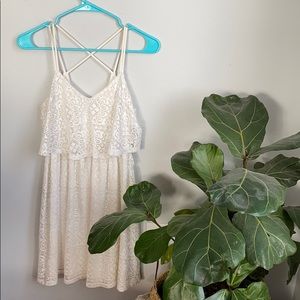 white lace dress